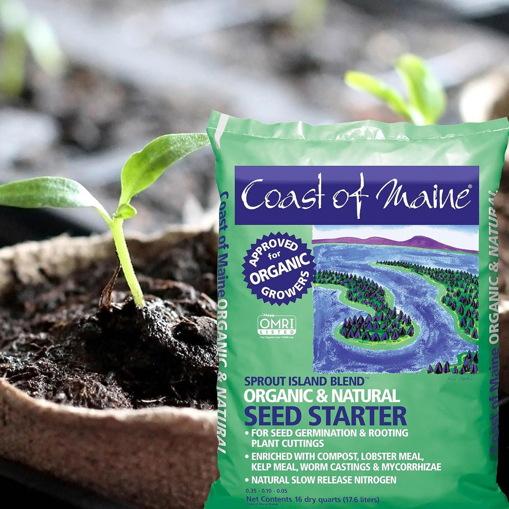Coast of Maine bag label with OMRI certification and ingredient list for trust