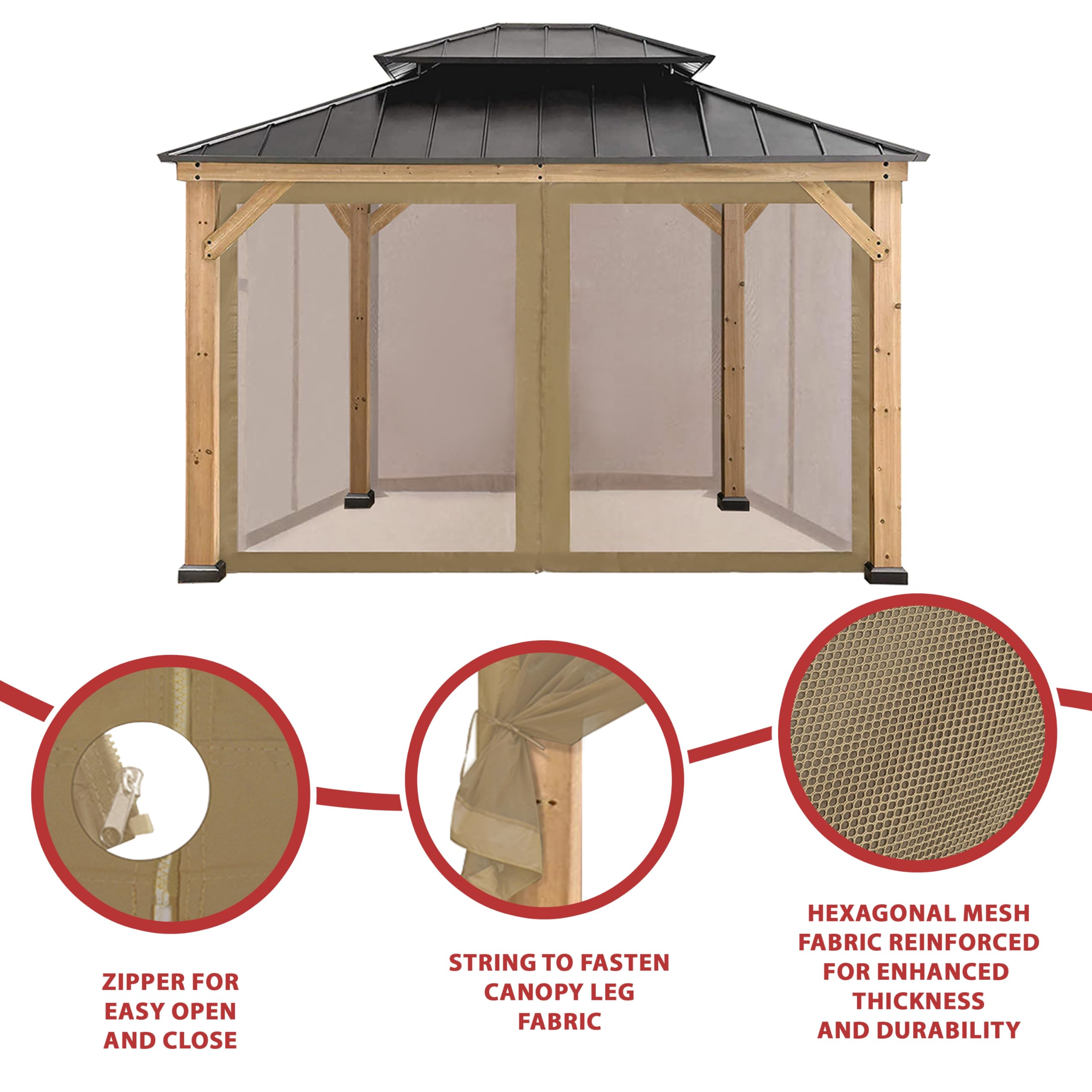 CoastShade velcro and strap attachments for quick installation and stability