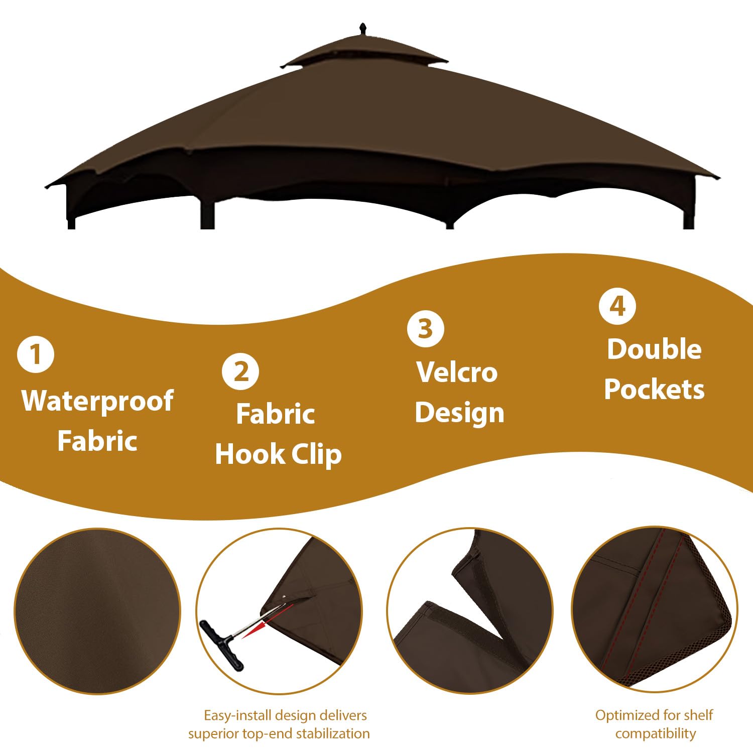 CoastShade close-up of double-tier roof vent demonstrating improved airflow benefit