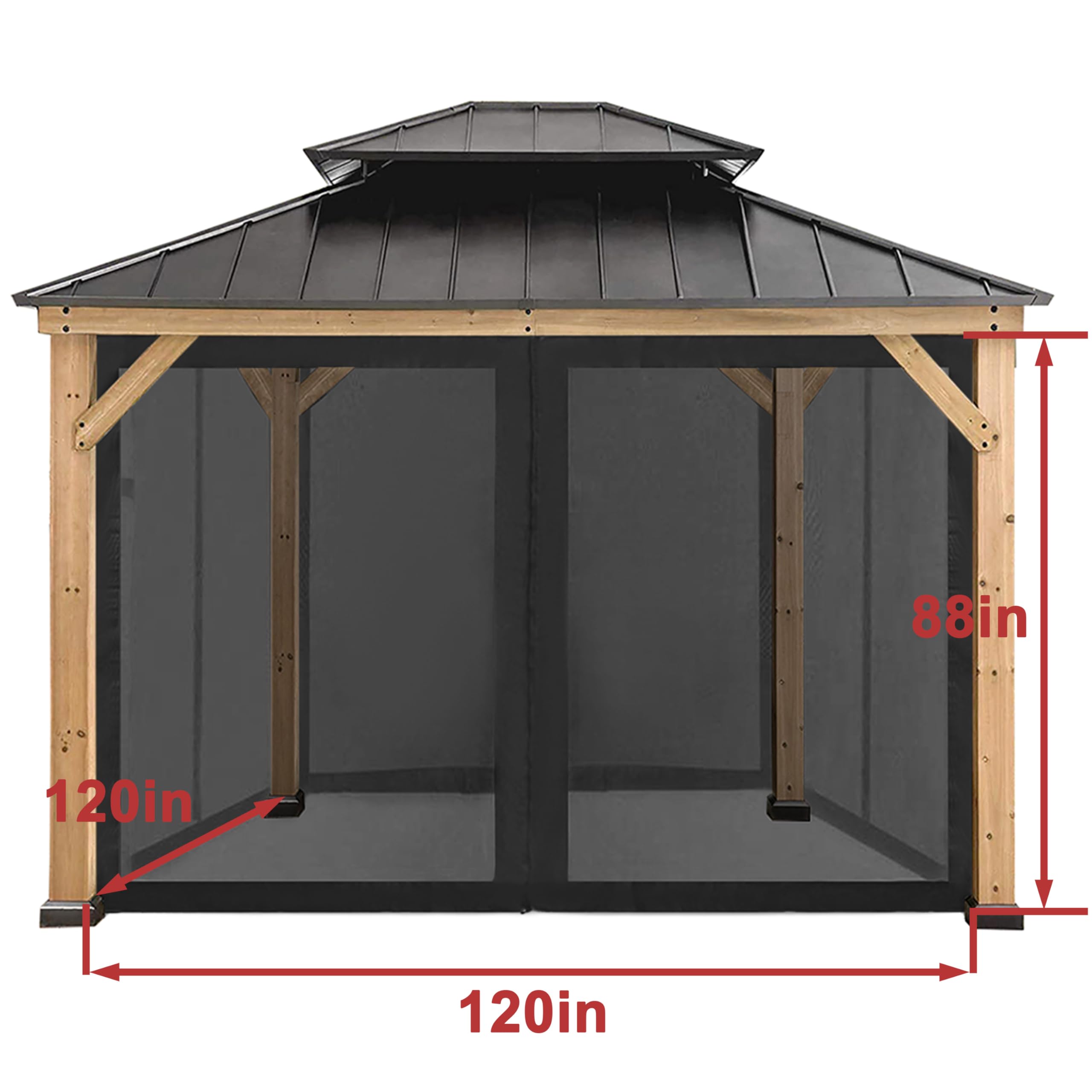 CoastShade entrance with two-way zipper open for convenient in-and-out access