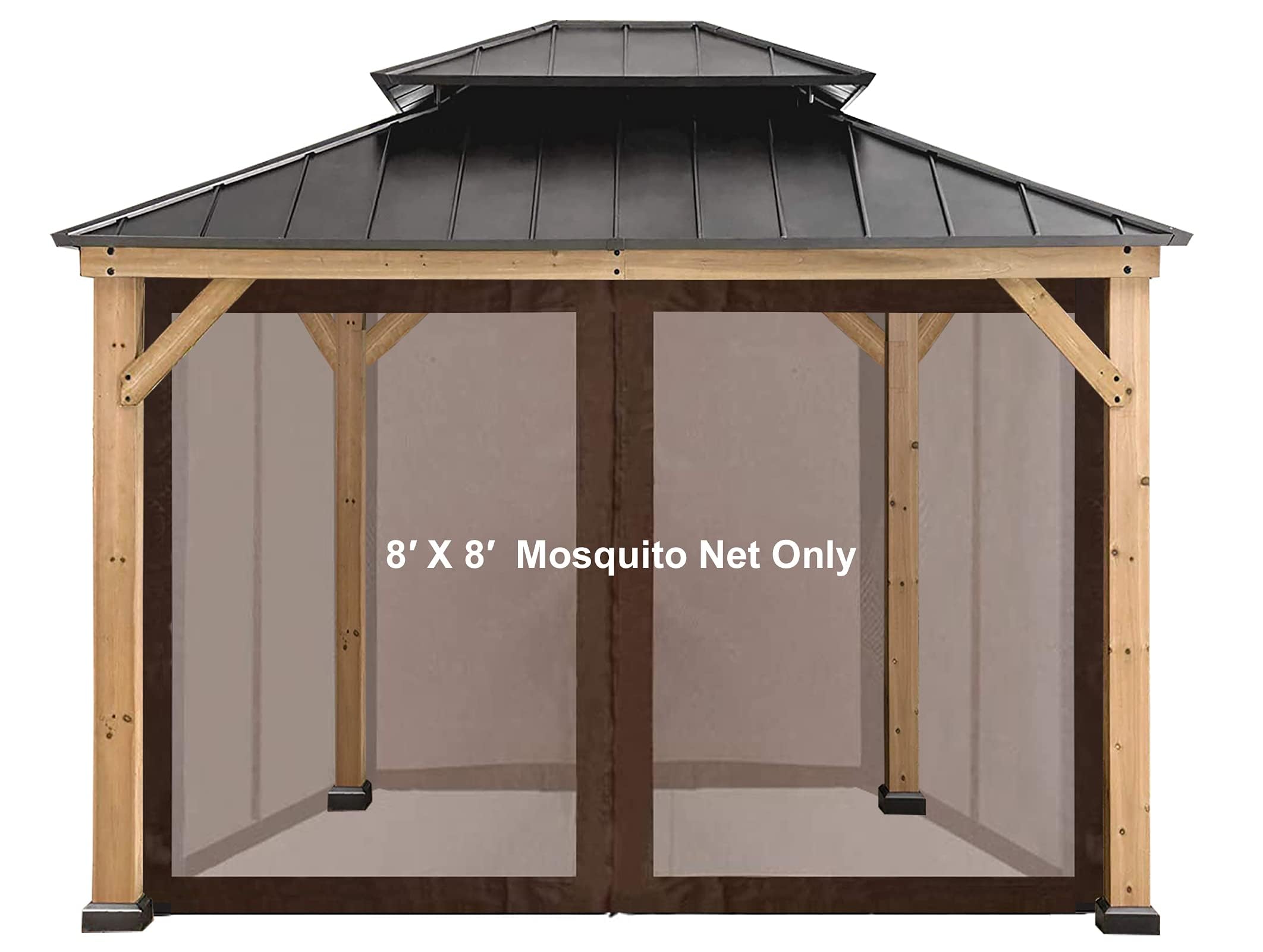 CoastShade front view full gazebo screen showing privacy and insect protection