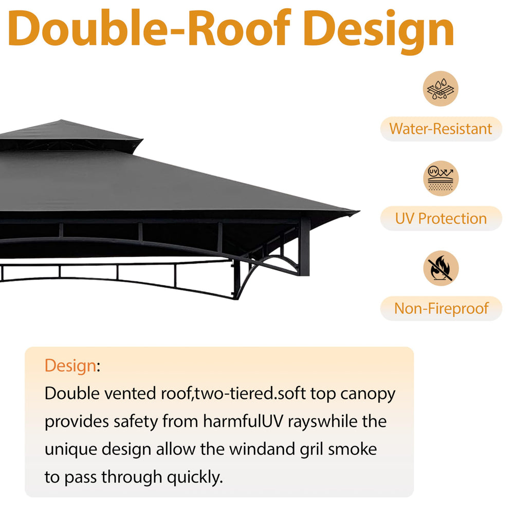CoastShade hook-and-loop lining secures canopy without scratching frame