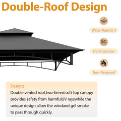 CoastShade hook-and-loop lining secures canopy without scratching frame