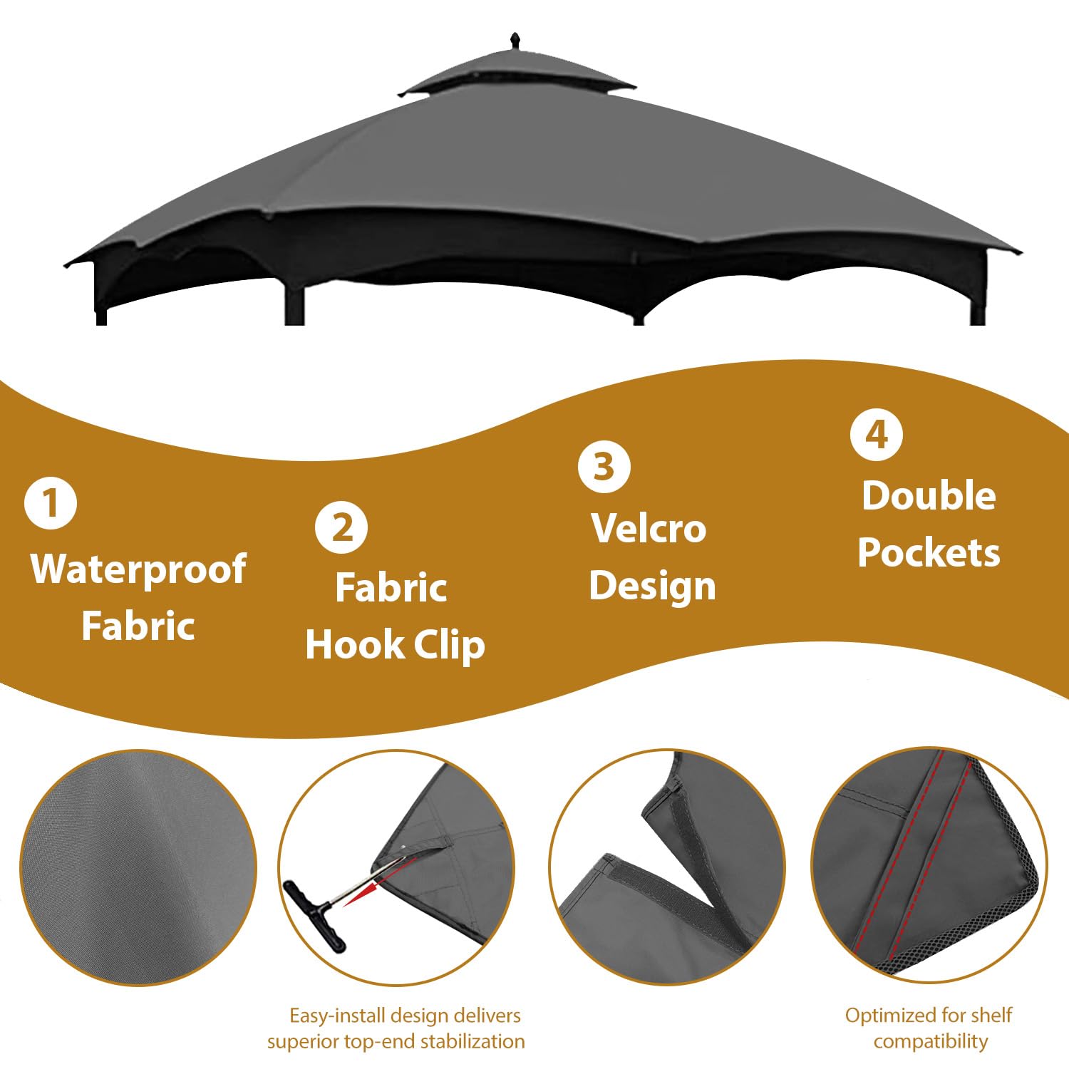 CoastShade vented double-tier roof detail improving airflow and reducing heat