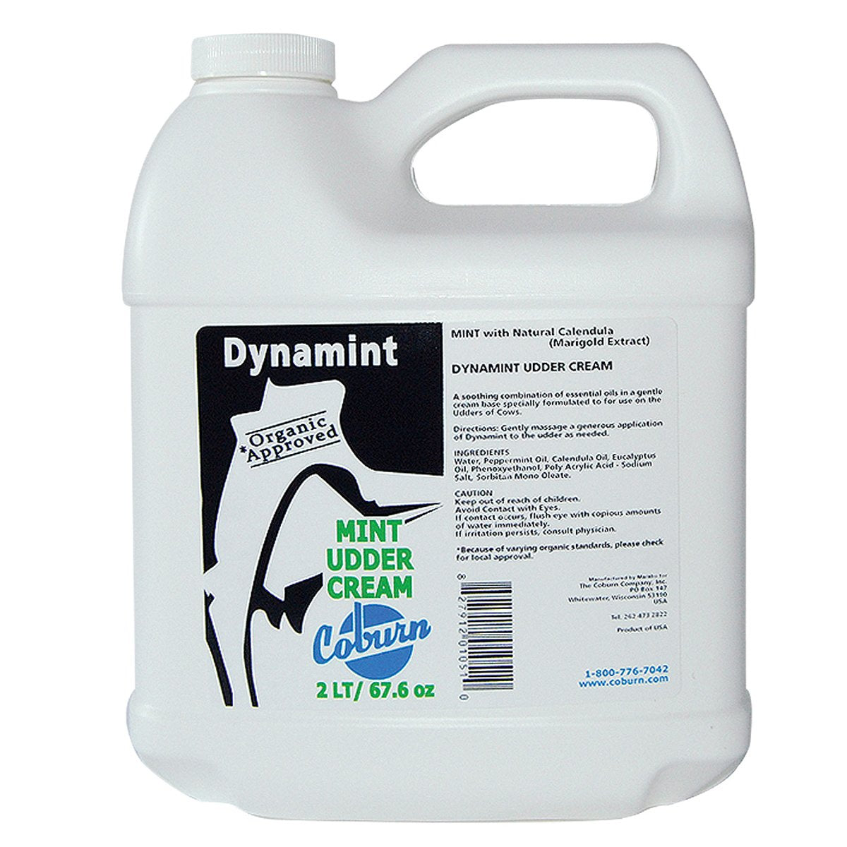 Coburn Dynamint 2L jug front label showing product and benefits