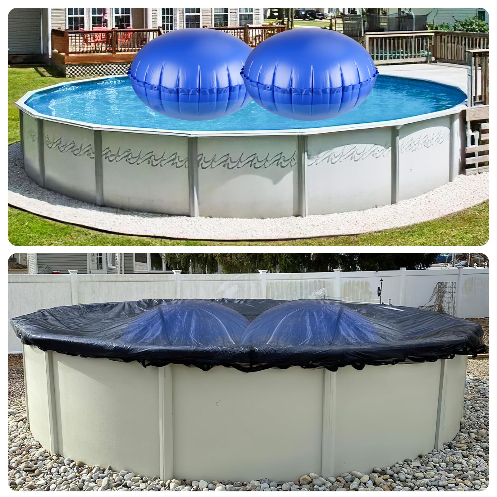 COCHIE folded pool pillow packed for compact off-season storage