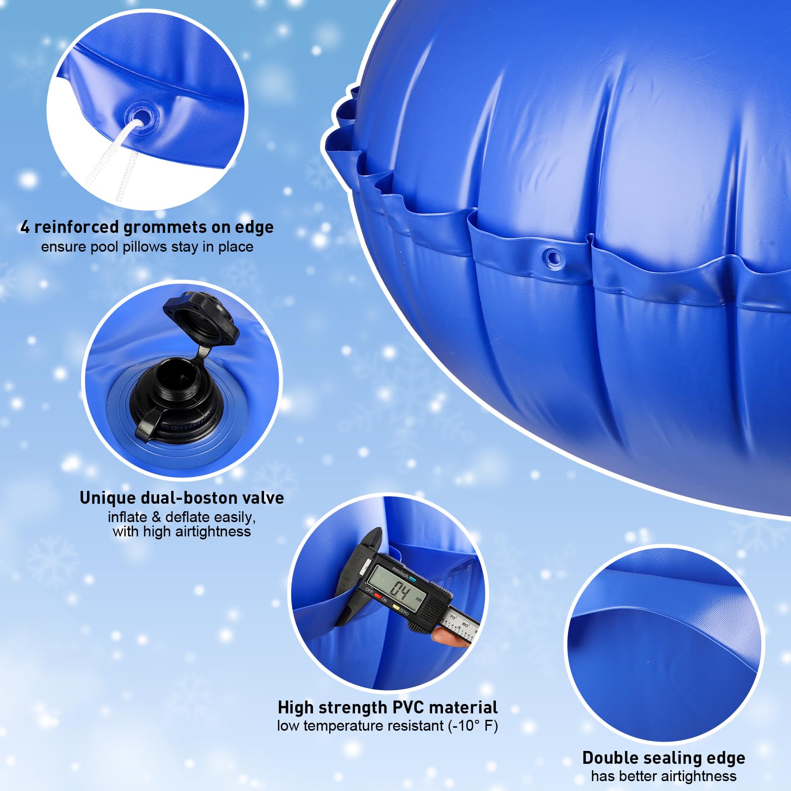 COCHIE edge attachment holes with fixing rope for secure center anchoring