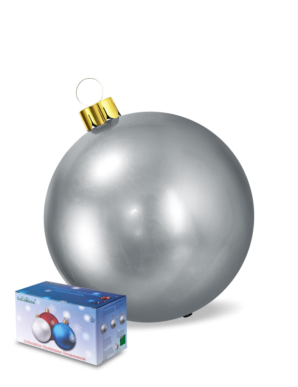 COCOMOON front view inflated decorative ball showing bright color and festive look
