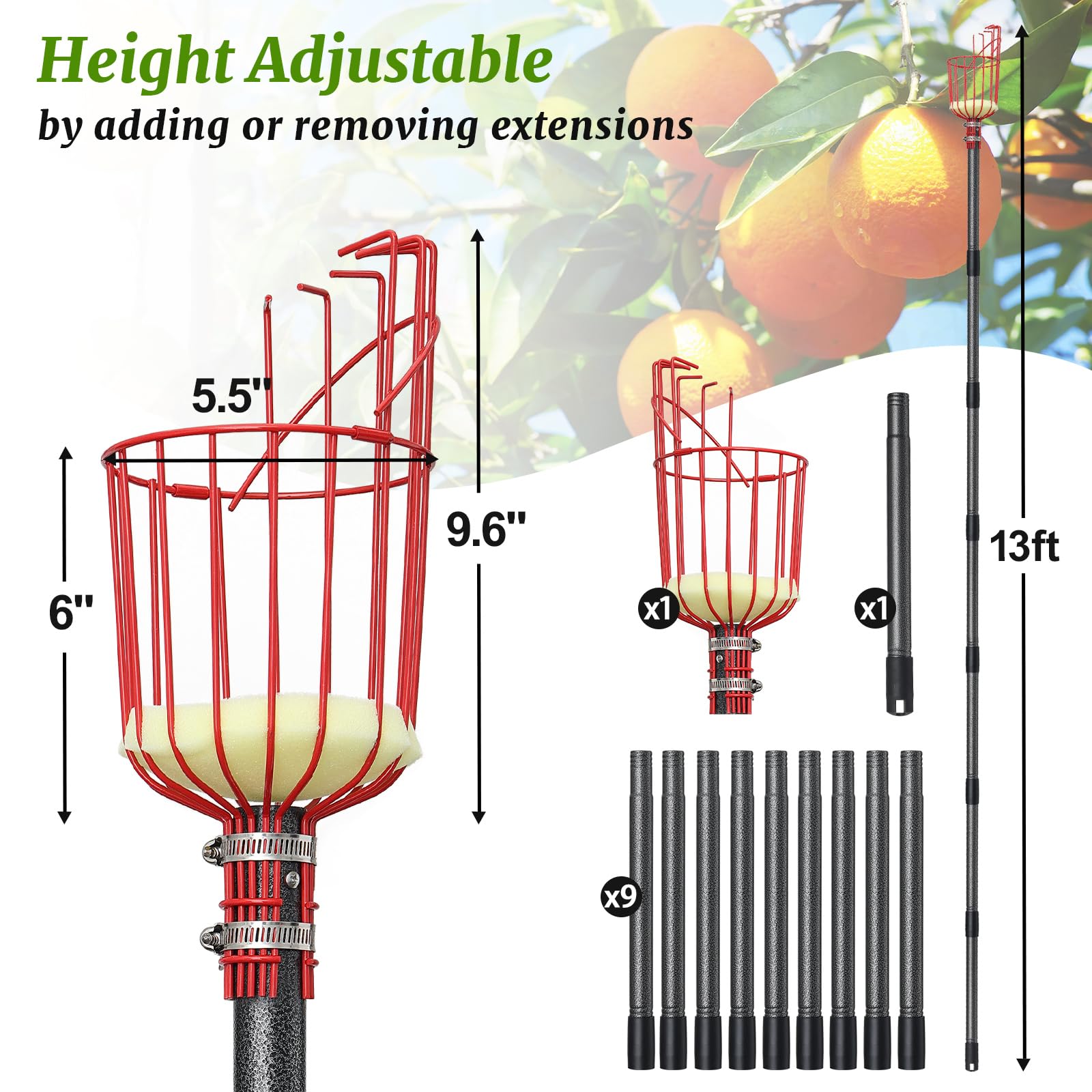 COCONUT handle and connector detail with comfortable grip for reduced hand fatigue