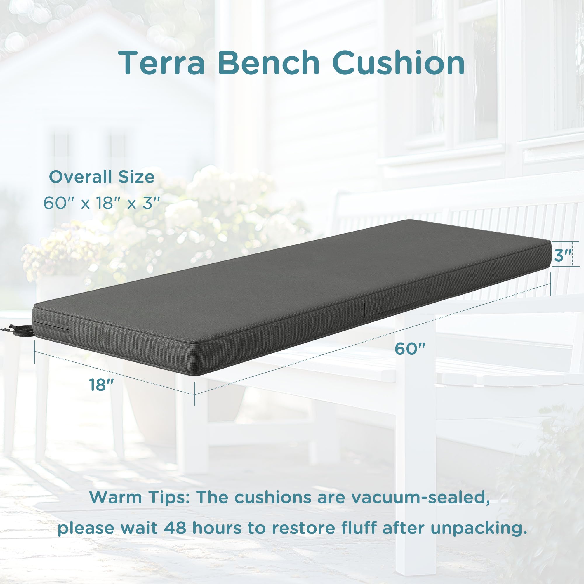 Codi cushion foam core cutaway revealing 3-inch high-density support for pressure relief
