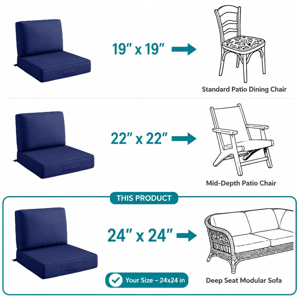 Codi on wicker deep-seat chair illustrating secure fit and improved seating comfort