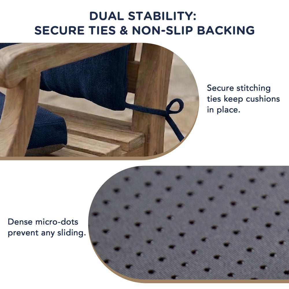 Codi buckle tie detail demonstrating secure non-slip fastening