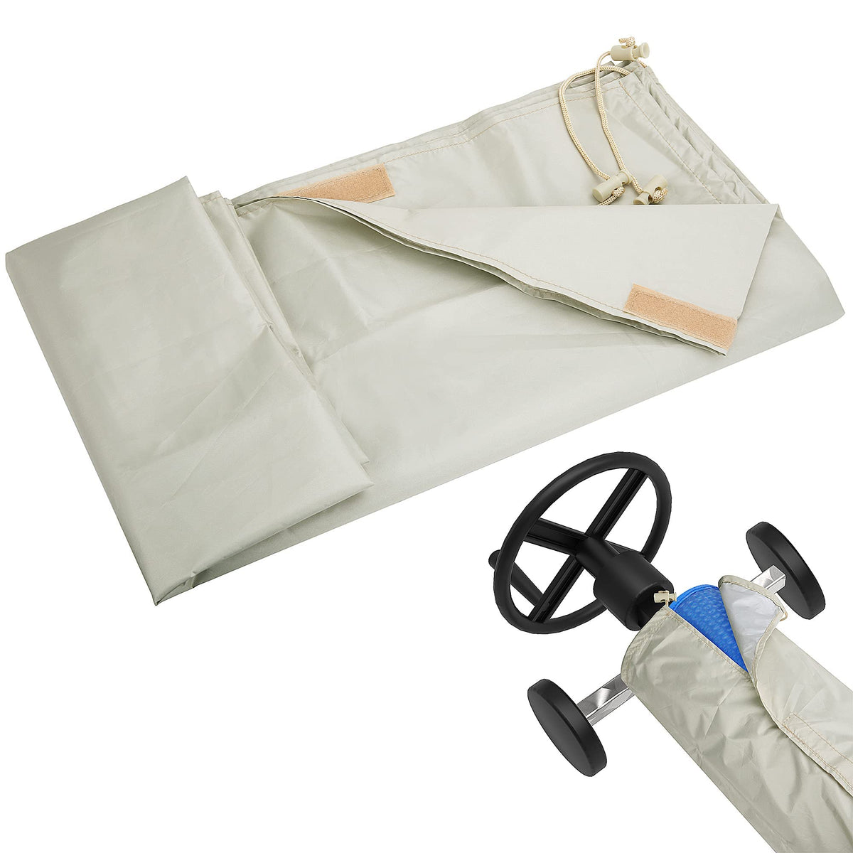 codree front view showing cover fitted on reel protecting blanket
