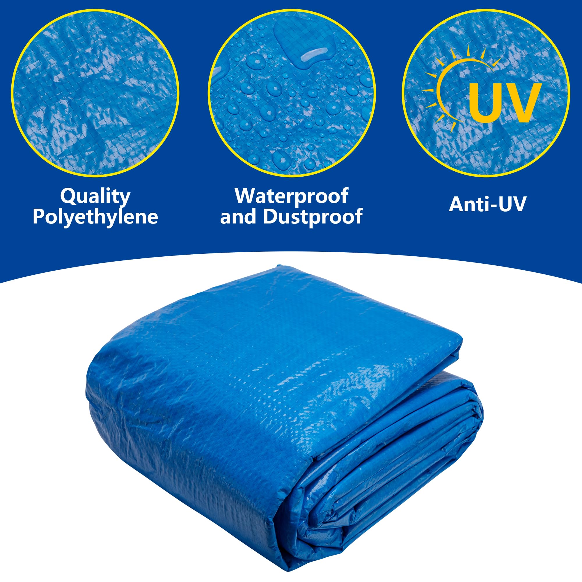 codree pad placed under above-ground pool providing puncture protection
