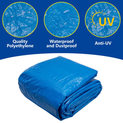 codree pad placed under above-ground pool providing puncture protection