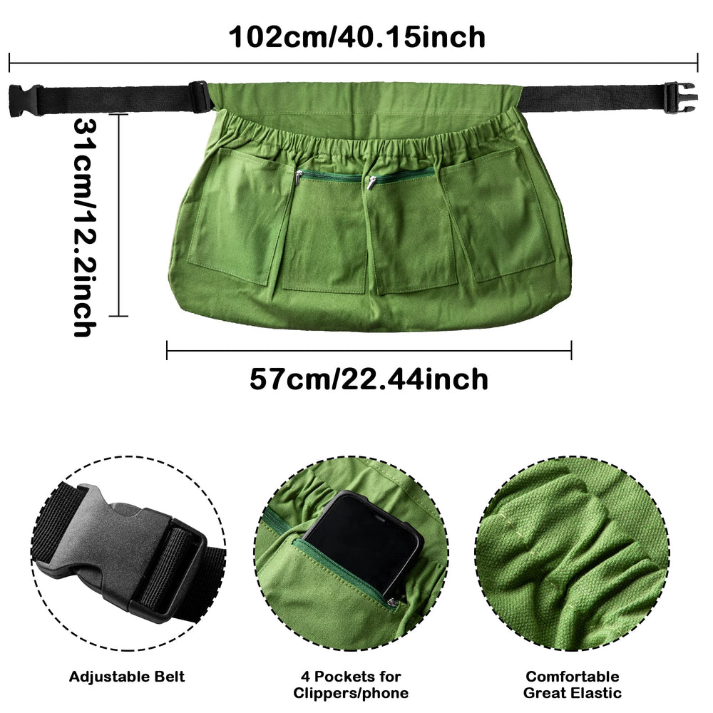 codree wide open main pocket full of vegetables for fast hands-free picking