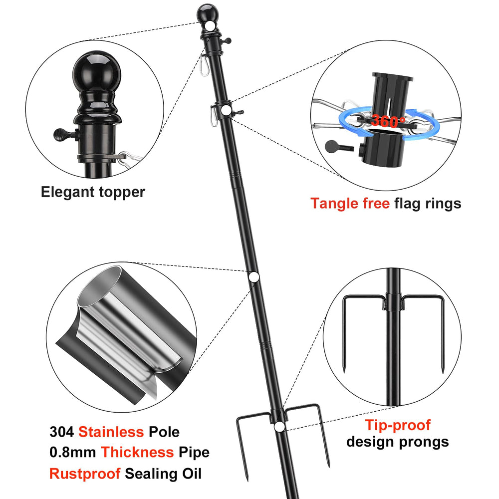 cogardenshower sectional poles showing adjustable height and portability