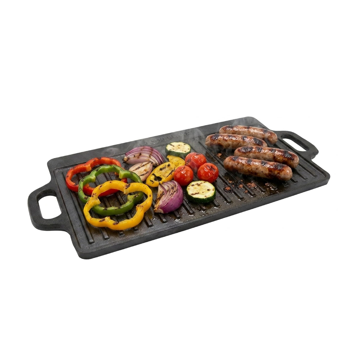 Coghlan's griddle front view showing ready-to-use pre-seasoned surface and durability