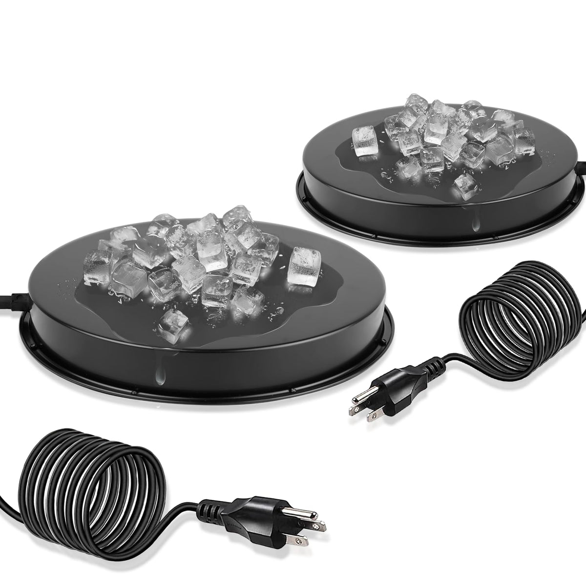 COICOTTC top view of heater base showing flat surface and 11-inch size for reliable thawing