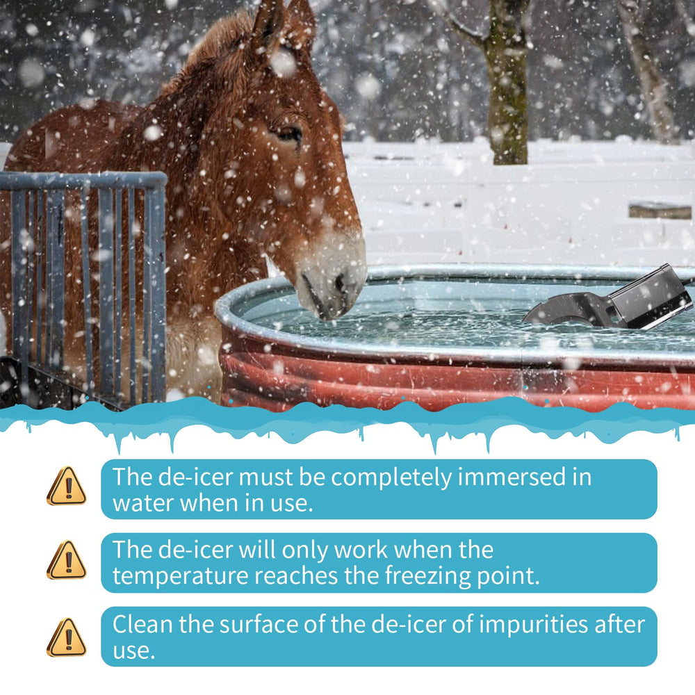 COICOTTC de-icer next to a gallon bucket showing scale and correct sizing for small tanks