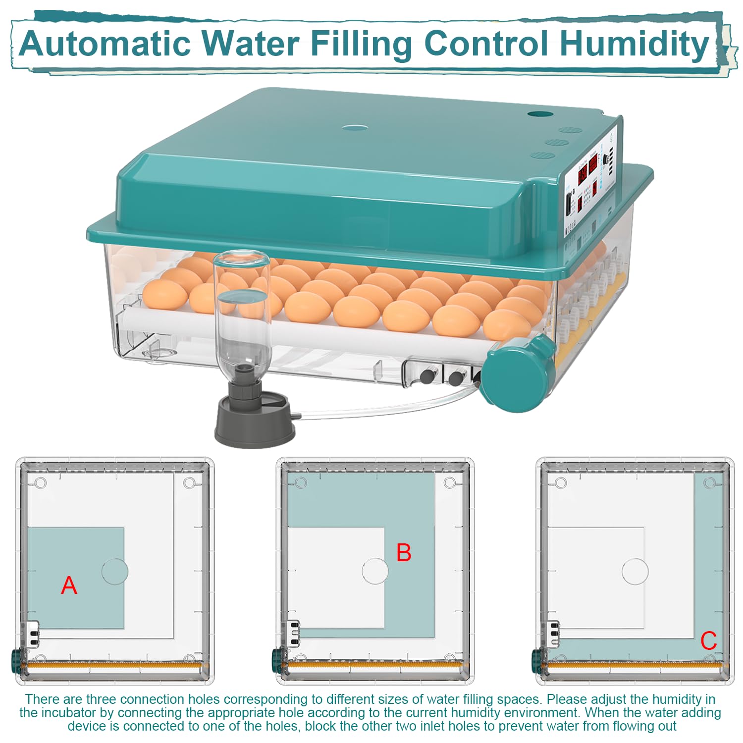 CoInceptus built-in egg candler and viewing window for non-invasive embryo checks