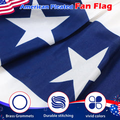 COKOKA fan flag on a porch adding welcoming patriotic decoration and easy setup