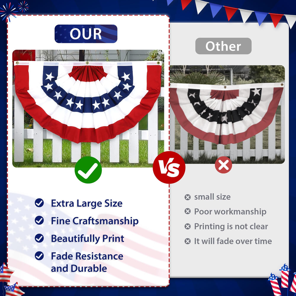 COKOKA fan flags attached to a yard fence creating festive outdoor decor