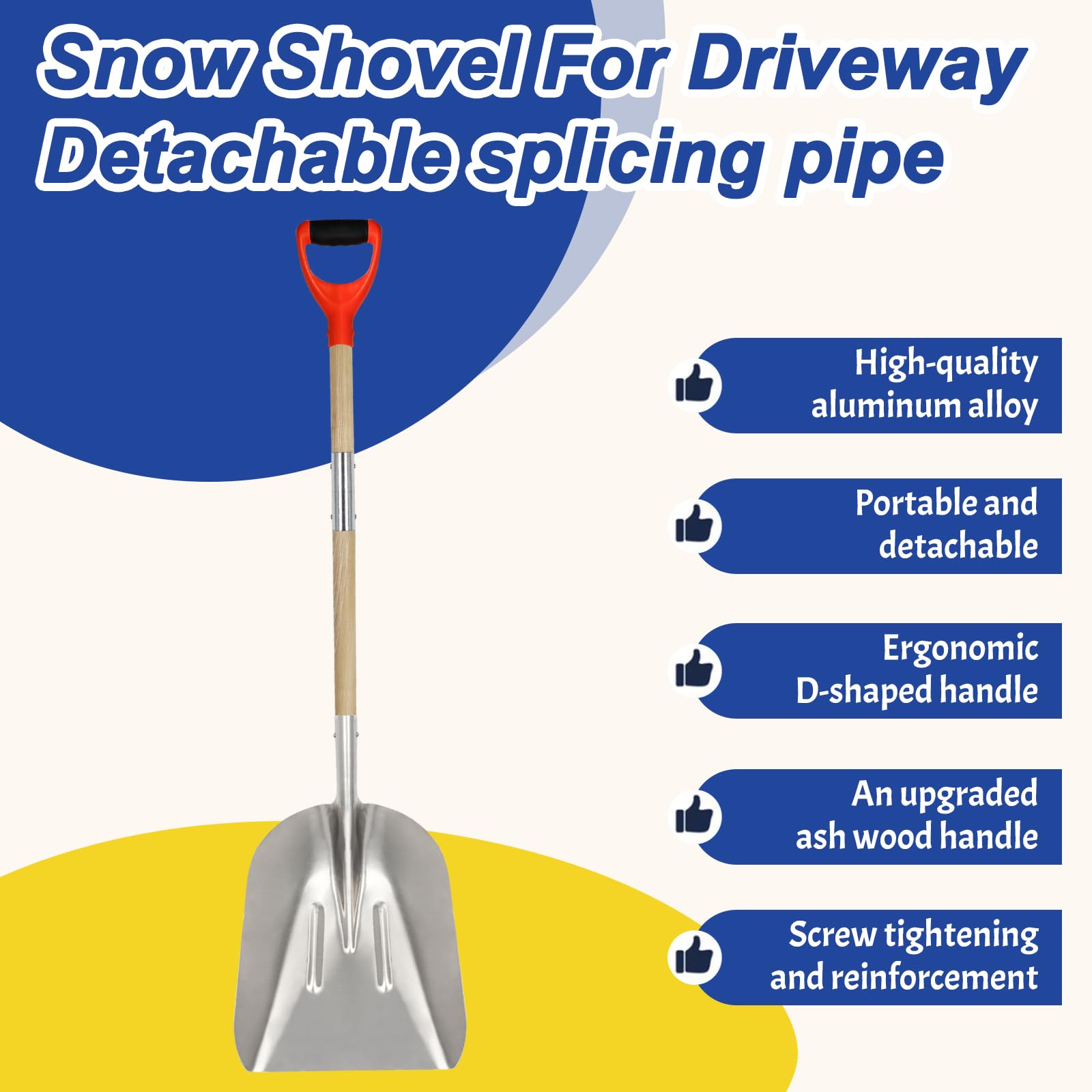 COKTME shovel in use clearing a driveway providing faster snow removal