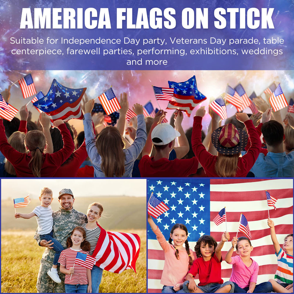 Colarr stacked flags ready for distribution for convenient giveaways