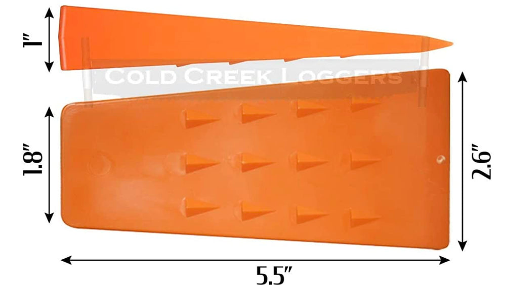 Cold Creek Loggers close-up of angled spikes highlighting secure wood grip and improved control
