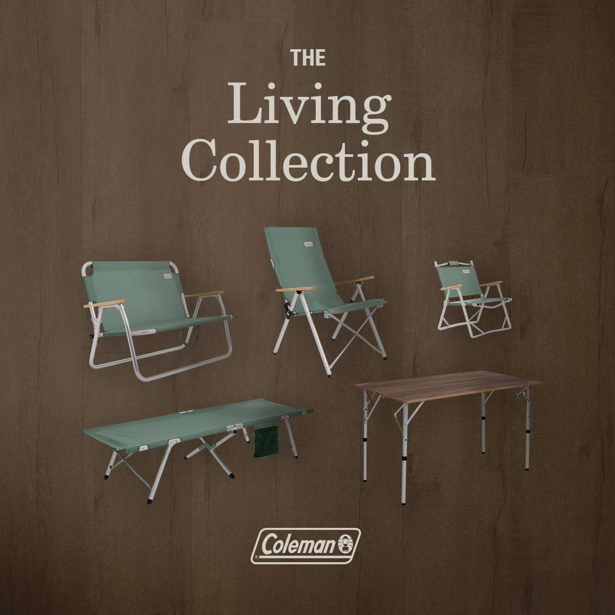 Coleman bench back and aluminum frame detail showing sturdy construction and support