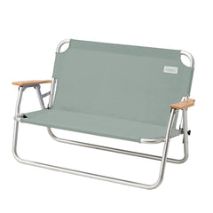 Coleman front view of bench showing seating and frame for comfortable two-person seating