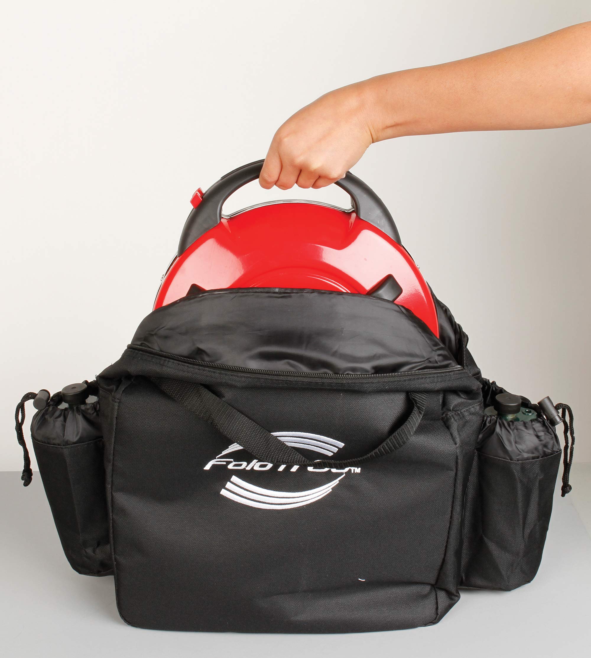 Coleman case with Fold N Go stove inside showing size and fit