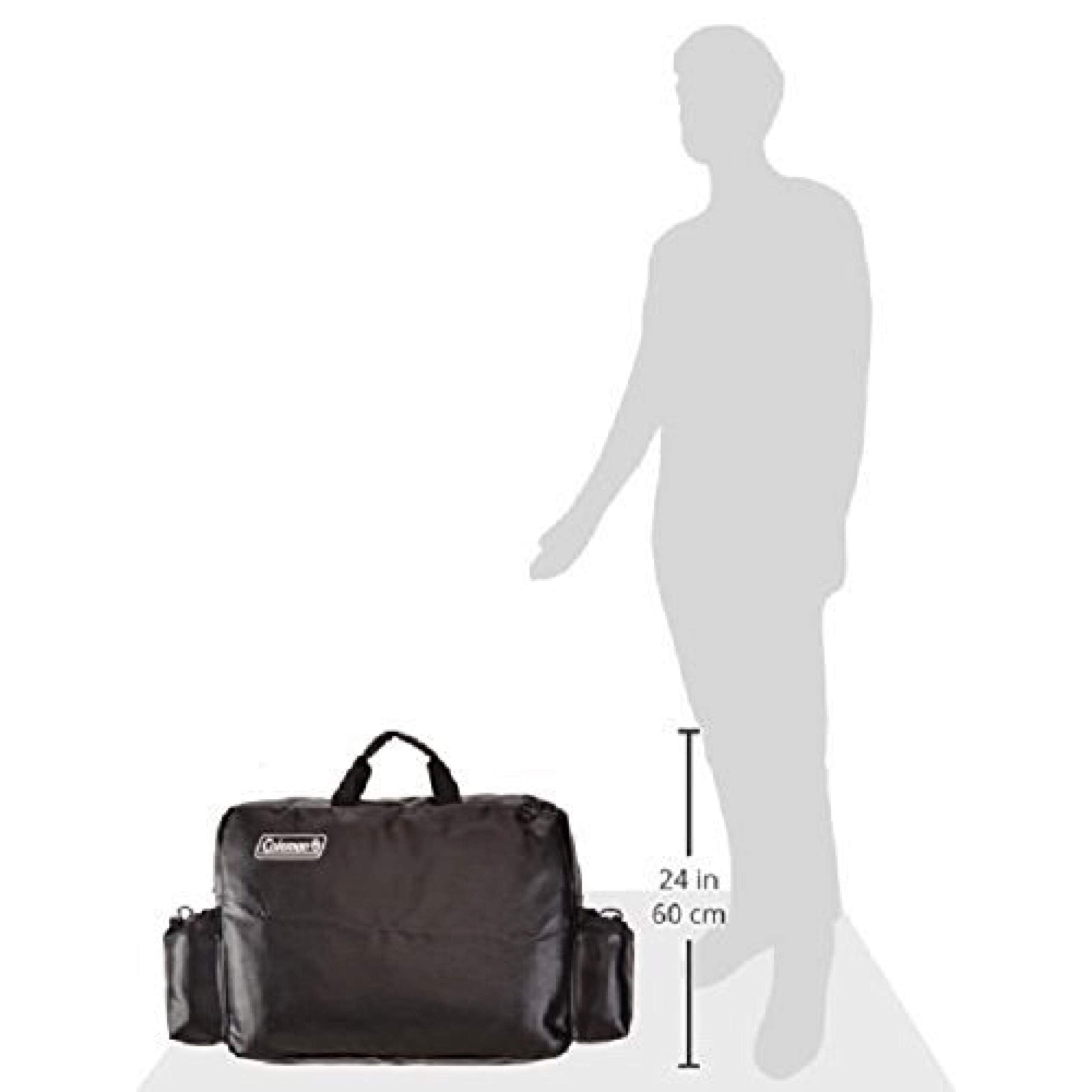 Coleman case being carried to campsite for convenient gear mobility