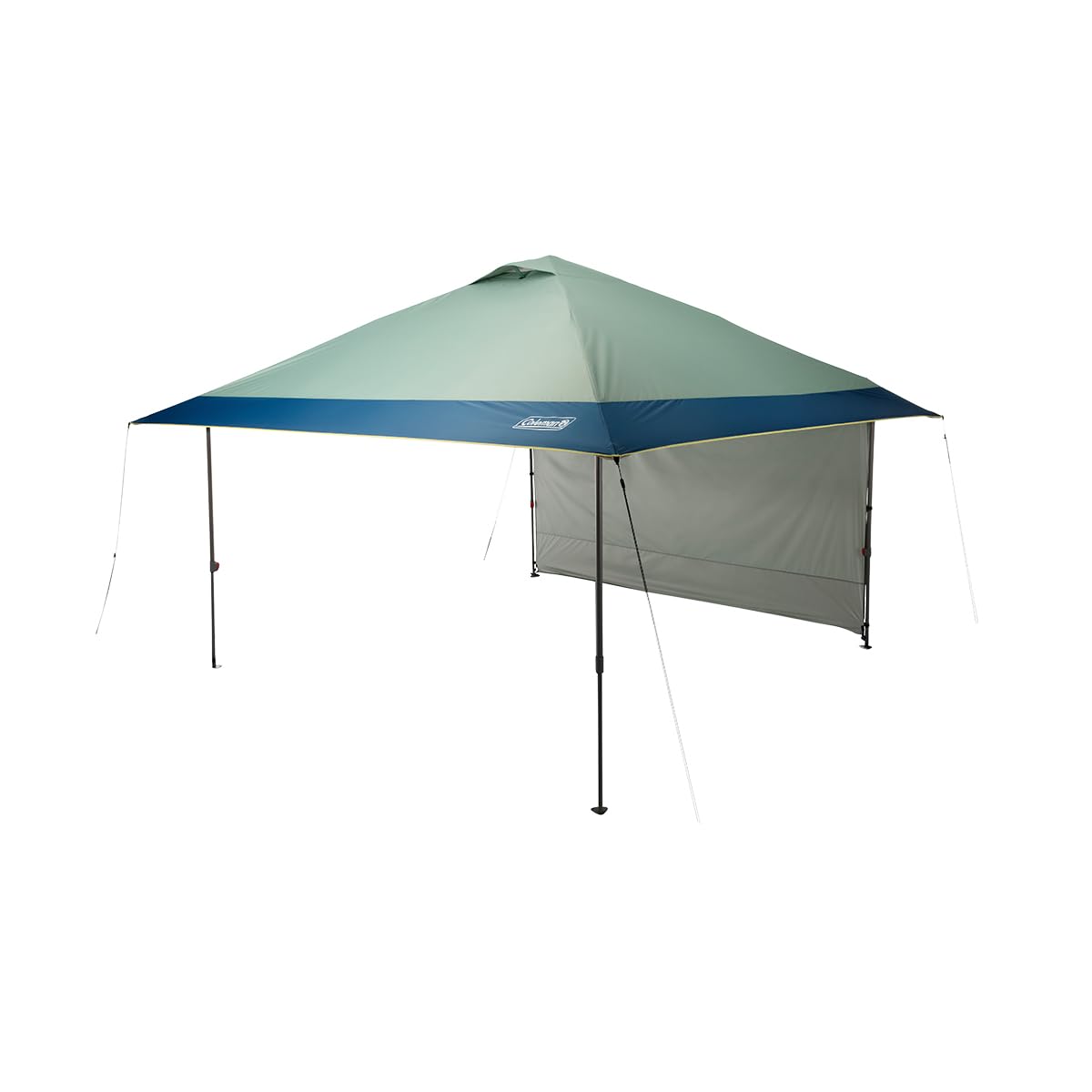 Coleman canopy front view showing shade and easy access benefit