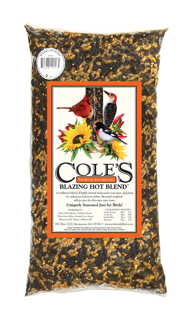 COLE'S THE BETTER WILD BIRD FEED front packaging showing 20-pound bag and key benefits