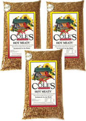 COLE'S Hot Meats front packaging showing 5 lb bag and spicy sunflower benefit
