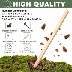 Colingmill close-up of wood grain and tapered tip for easy soil insertion