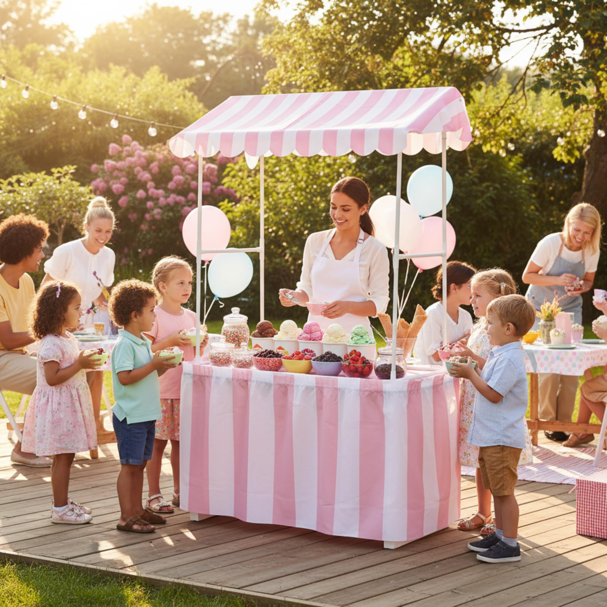 Colingmill dessert table in use showcases organized candy display