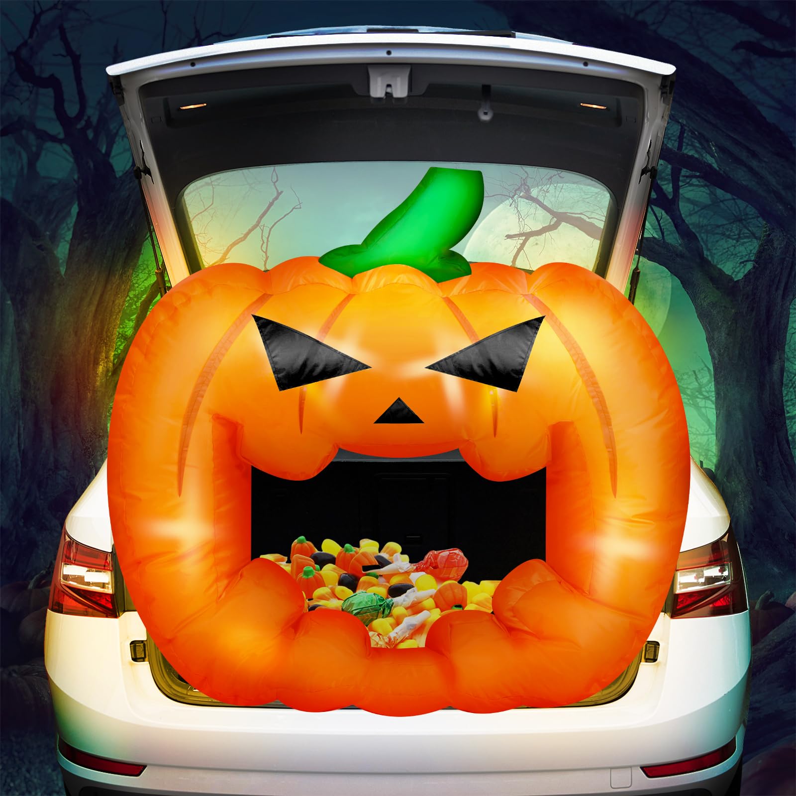 Colingmill front view of packaged pumpkin, easy transport and setup