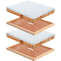 Colingmill front view of two telescoping covers showing fit and weatherproof benefit