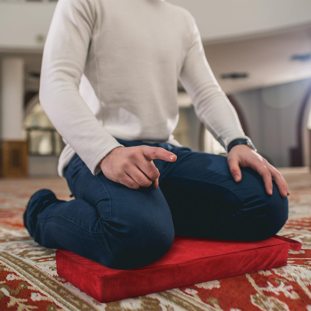 Colingmill kneeler placed at home altar demonstrating comfortable devotional use