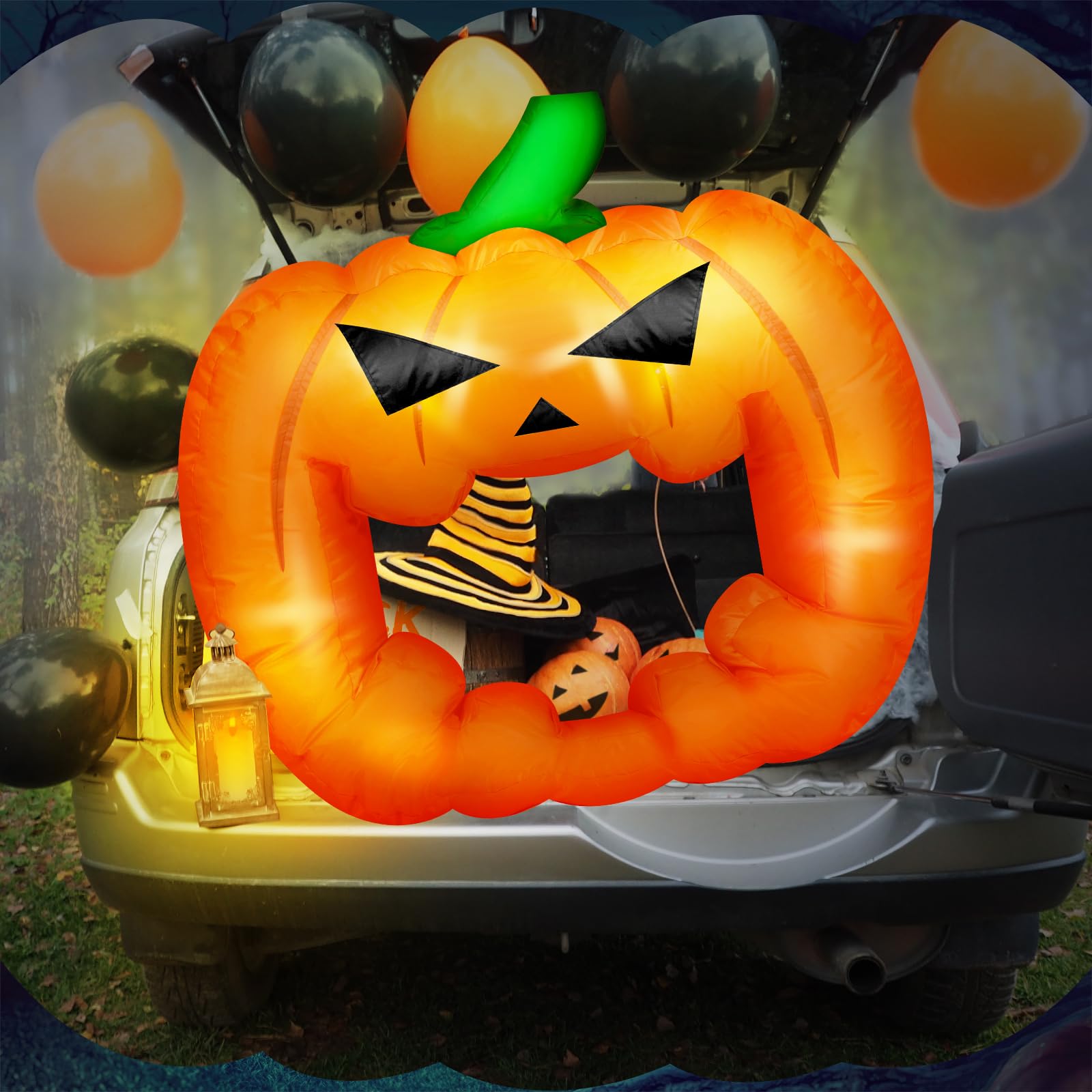 Colingmill pumpkin on porch and lawn creating festive atmosphere