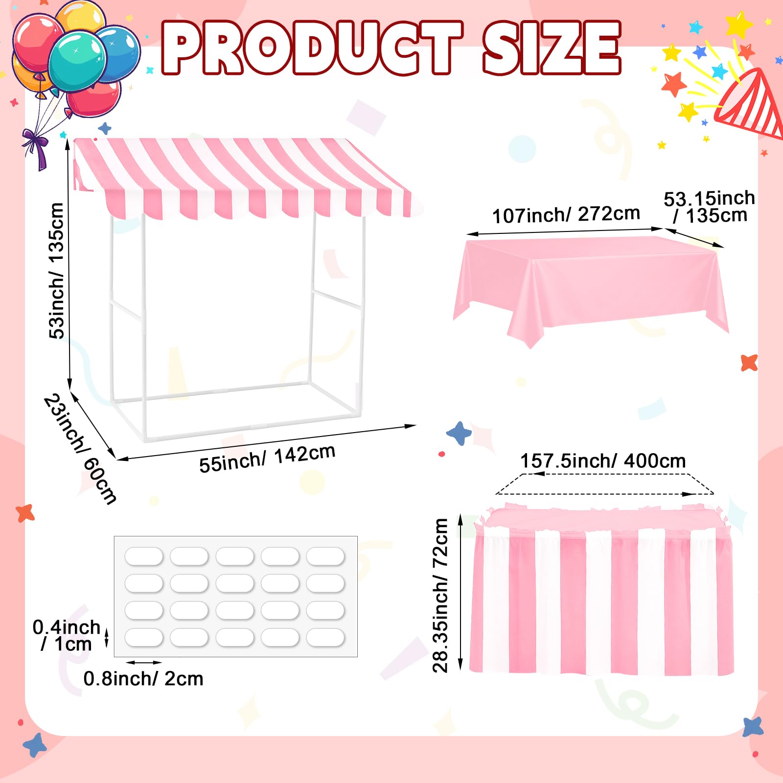 Colingmill tablecloth and skirt flat lay demonstrates full coverage