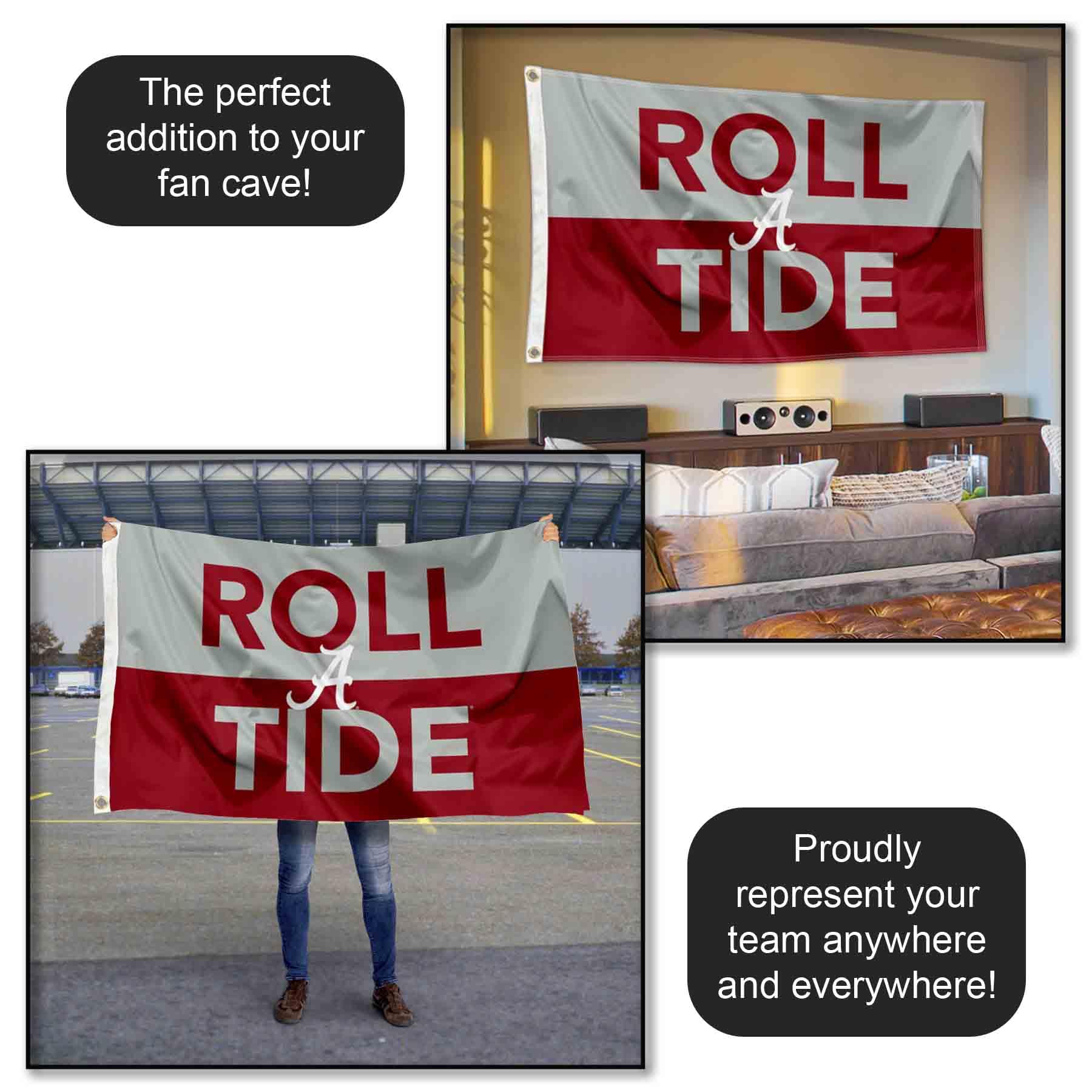 College Flags & Banners Co. flag on a pole outdoors displaying team pride