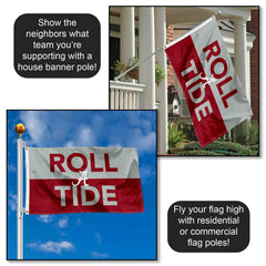 College Flags & Banners Co. quadruple-stitched fly end close-up for durability