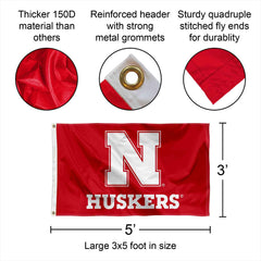 College Flags & Banners Co. fabric close-up showing 150d polyester texture for durability