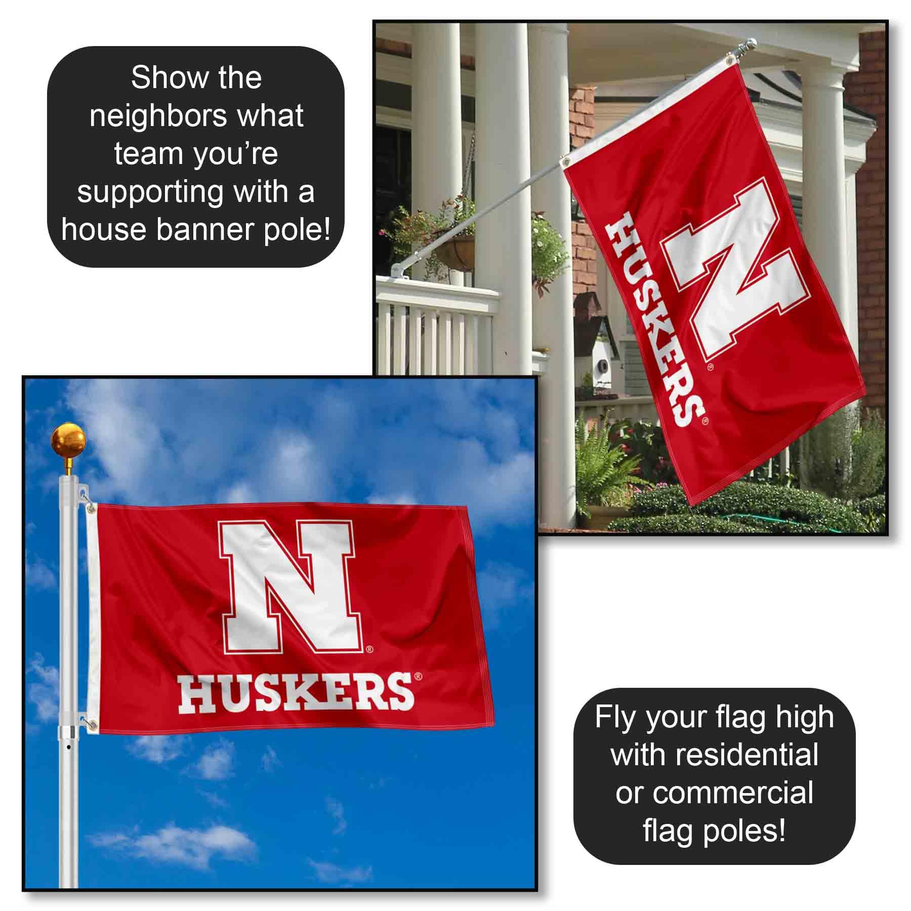 College Flags & Banners Co. metal grommets detail for secure pole attachment benefit