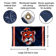 College Flags & Banners Co. close-up of polyester weave enhancing durability