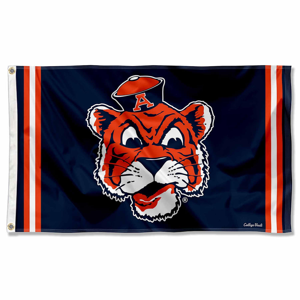 College Flags & Banners Co. front view showing Auburn flag and team pride benefits